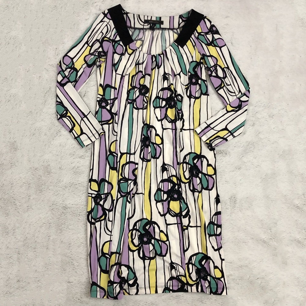 BCBGMaxAzria Purple/yellow floral dress